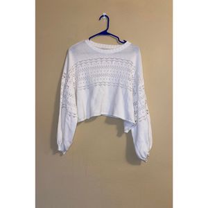 Urban Outfitters cropped white Sweater